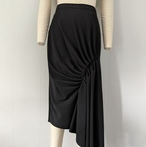 Asymmetrical Side Ruched Skirt